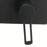 Podžbukna miješalica za umivaonik Paffoni Vallone u mat crnoj izvedbi s mat površinom.