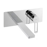 Krom podžbukna miješalica za umivaonik Paffoni Vallone s otvorenom ručicom u modernom četvrtastom dizajnu.