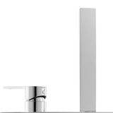 Krom podžbukna miješalica za umivaonik Paffoni Vallone s otvorenom ručicom u modernom četvrtastom dizajnu.