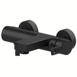 Jednoručna Baterija zidna miješalica za kadu Paffoni Vallone u mat crnoj boji s četvrtastim dizajnom