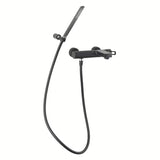 Jednoručna Baterija zidna miješalica za kadu Paffoni Vallone s tuš setom u crnoj mat izvedbi