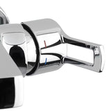 Kromirana jednoručna baterija zidna miješalica za kadu Paffoni Vallone s tuš setom kvadratnog dizajna