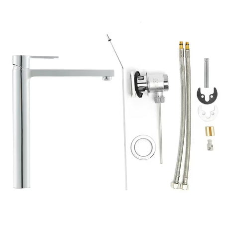 Paffoni Vallone visoka miješalica za umivaonik u krom izvedbi s otvorenom polugom i odvodnim setom