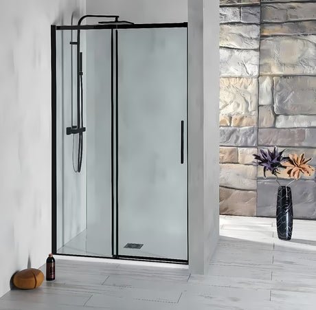 Klizne tuš vrata Polysan Altis Line 120x200 cm u mat crnoj izvedbi s prozirnim staklom