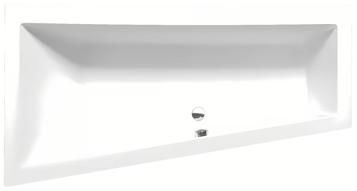 Polysan Andra asimetrična akrilna kada u lijevoj izvedbi 180 x 90 cm
