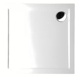 Bijela kvadratna tuš kada Polysan Aura 90x90 cm od lijevanog mramora s glatkom površinom