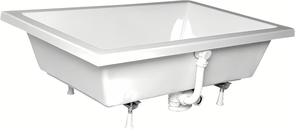 Bijela pravokutna tuš kada Polysan Deep od akrila Akripol 120x75 cm s preljevnim otvorom.