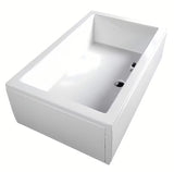 Bijela pravokutna tuš kada Polysan Deep od lijevanog akrilata Akripol s otvorom za preljev.