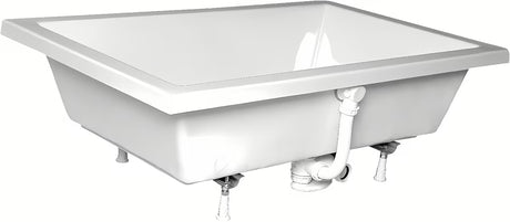 Bijela pravokutna tuš kada Polysan Deep od lijevanog akrilata Akripol s otvorom za preljev.