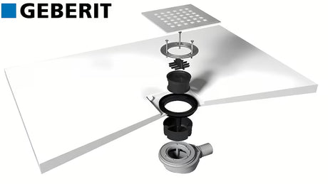 Polysan Flexia sifon za tuš kadu s crnim pokrovom od nehrđajućeg čelika pro odvodni otvor 90 mm