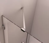 Polysan Fortis Edge tuš stranica za vrata  100 cm u sjajnom kromu s prozirnim staklom