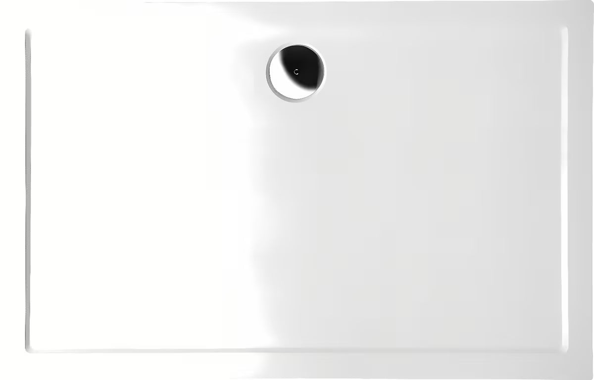 Bílá obdélníková sprchová vanička Polysan Karia 100x70 cm z litého mramoru