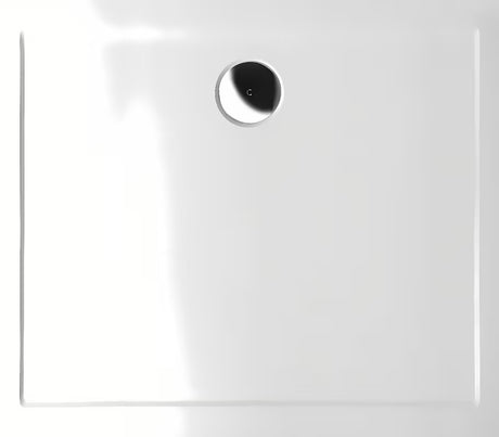 Bijela pravokutna tuš kada Polysan Karia od lijevanog mramora 80x70 cm