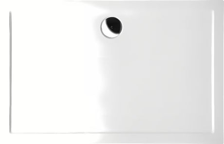 Bijeli pravokutna tuš kada Polysan Karia od lijevanog mramora 100x80 cm