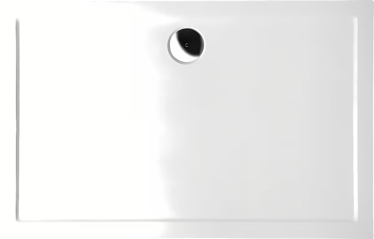 Bijela pravokutna tuš kada Polysan Karia od lijevanog mramora 100x90 cm