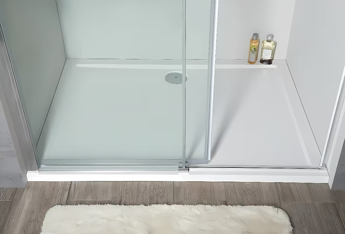 Bijela pravokutna tuš kada Polysan Karia 110x90 cm od lijevanog mramora