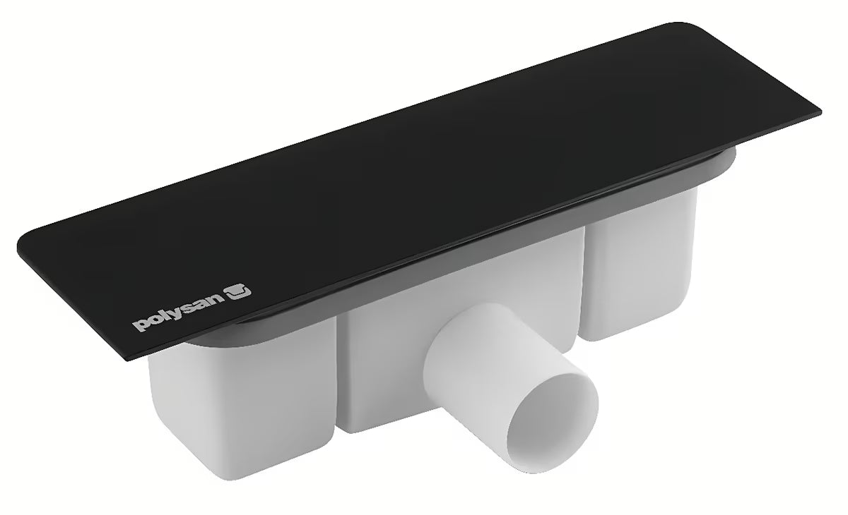Polysan Kazuko sifon za tuš kadu s crnim mat poklopcem pro odvod 40 mm