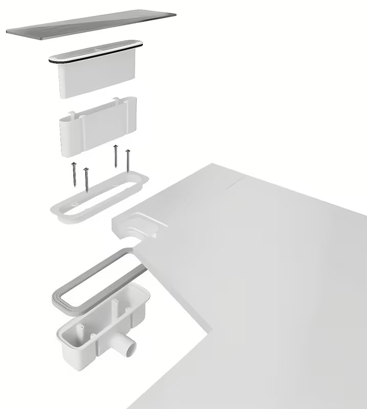 Polysan Kazuko sifon za tuš kadu s crnim mat poklopcem pro odvod 40 mm