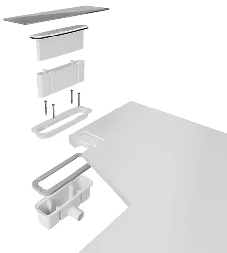 Polysan Kazuko Supersteel sifon za tuš kadu s mat pokrovom od nehrđajućeg čelika i odvodom 40 mm
