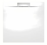 Bijela kvadratna tuš kada Polysan Kazuko 90x90 cm od lijevanog mramora s niskom visinom od 3 cm.