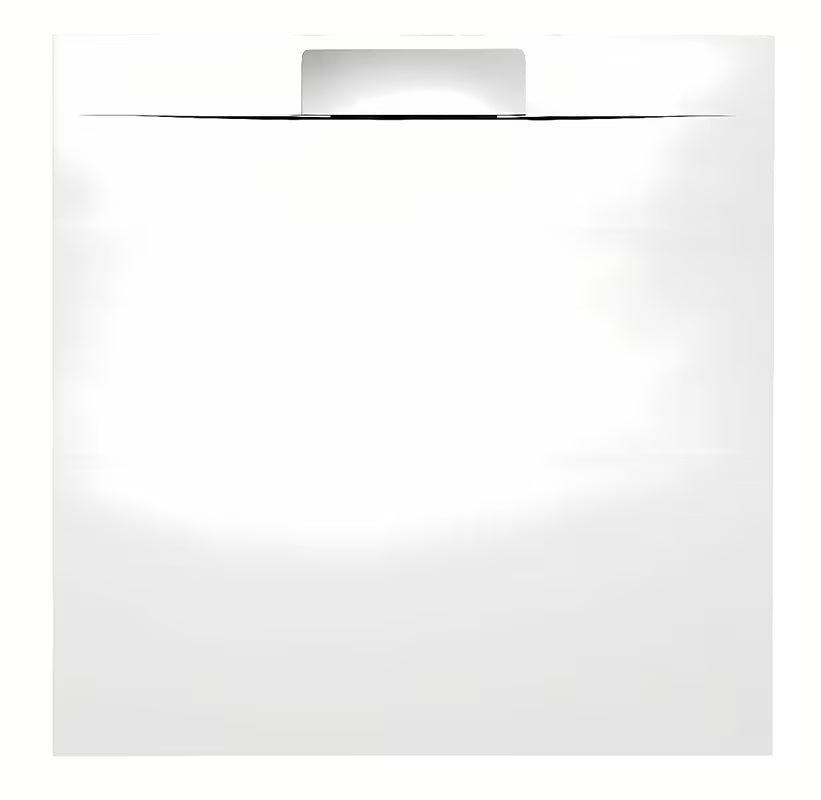 Bijela kvadratna tuš kada Polysan Kazuko 90x90 cm od lijevanog mramora s niskom visinom od 3 cm.