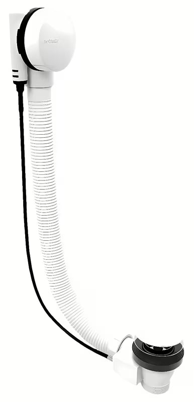 Bijeli odljevno preljevna garnitura za kadu Polysan Marble pro upravljanje odvodom kade