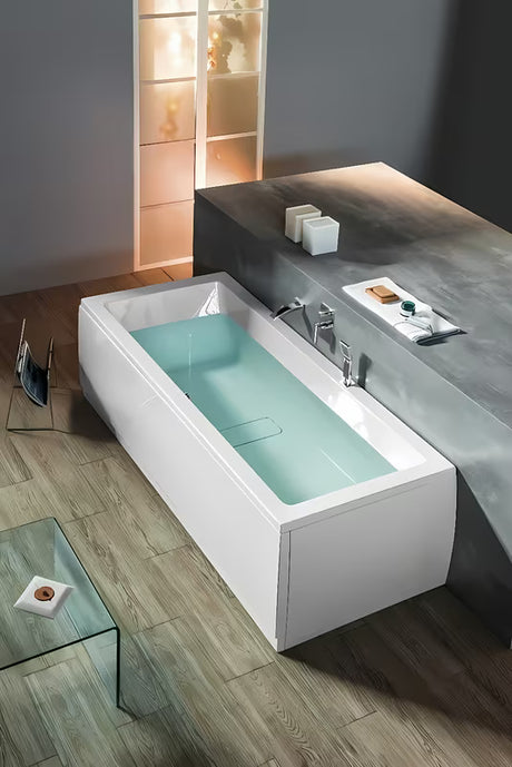 Pravokutna akrilna kada Polysan Marlene 170x80 cm s poklopcem odvoda, lijeva i desna izvedba