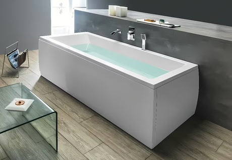 Pravokutna akrilna kada Polysan Marlene 170x80 cm s poklopcem odvoda, lijeva i desna izvedba