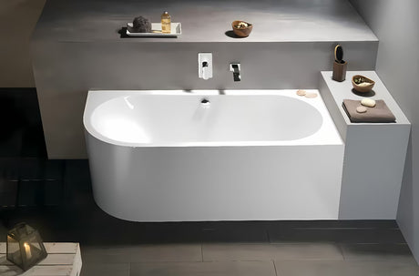 Samostojeći  akrilna kada Polysan Monolith desna 180x75 cm s monolitnom oblogom