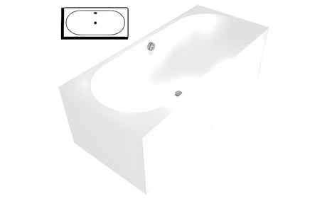 Samostojeći  akrilna kada Polysan Monolith desna za kutnu ugradnju u bijeloj boji, 170x75 cm.