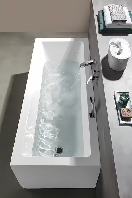 Bijela akrilna pravokutna kada Polysan Noemi 170x70 cm s univerzalnom lijevom i desnom orijentacijom