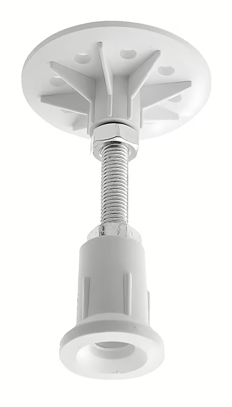 Bijele podesive nožice pro za tuš kadu od lijevanog mramora, set od 8 komada