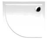 Polysan Rena polukružna tuš kada od lijevanog mramora u bijeloj boji 90x80 cm