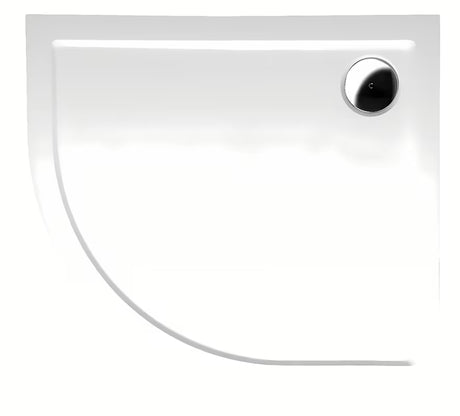 Polysan Rena polukružna tuš kada od lijevanog mramora u bijeloj boji 90x80 cm