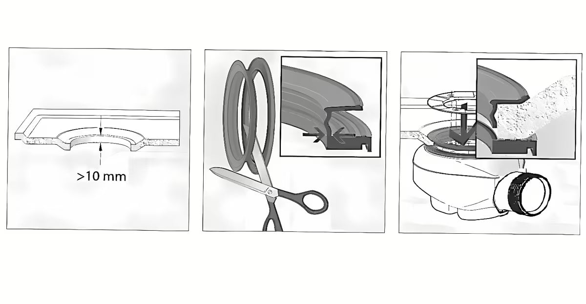 Bijeli niski sifon za tuš kadu Polysan s gornjim čišćenjem, pro otvor 90 mm i odvod DN40