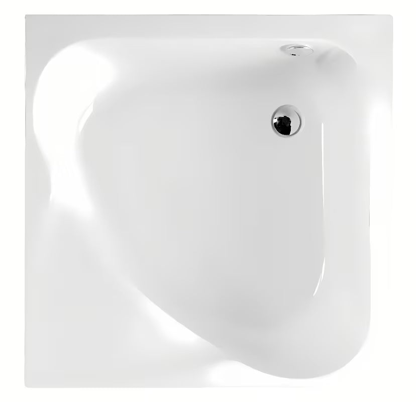 Bijela kvadratna tuš kada Polysan Carmen 90x90 cm od lijevanog akrila