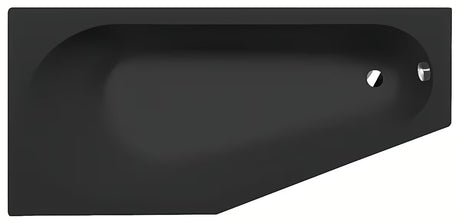 Polysan Tigra L asimetrična kada lijeva 170 x 80 cm u crnoj boji od akrila