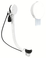 Bijeli odljevno preljevna garnitura za kadu Polysan s punjenjem, ekstra plitkim preljevom i podesivim perlatorom