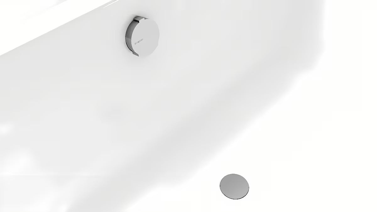 Kromirani odljevno preljevna garnitura za kadu Polysan s punjenjem, bovdenom 800 mm i podesivim perlatorom