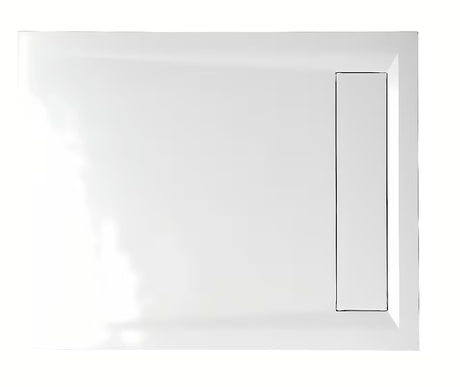 Bijela pravokutna tuš kada Polysan Varesa 100x80 cm od lijevanog mramora