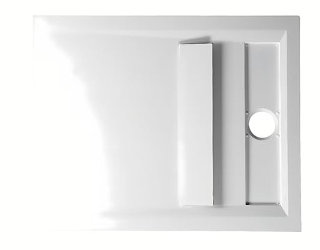 Bijela pravokutna tuš kada Polysan Varesa 100x80 cm od lijevanog mramora