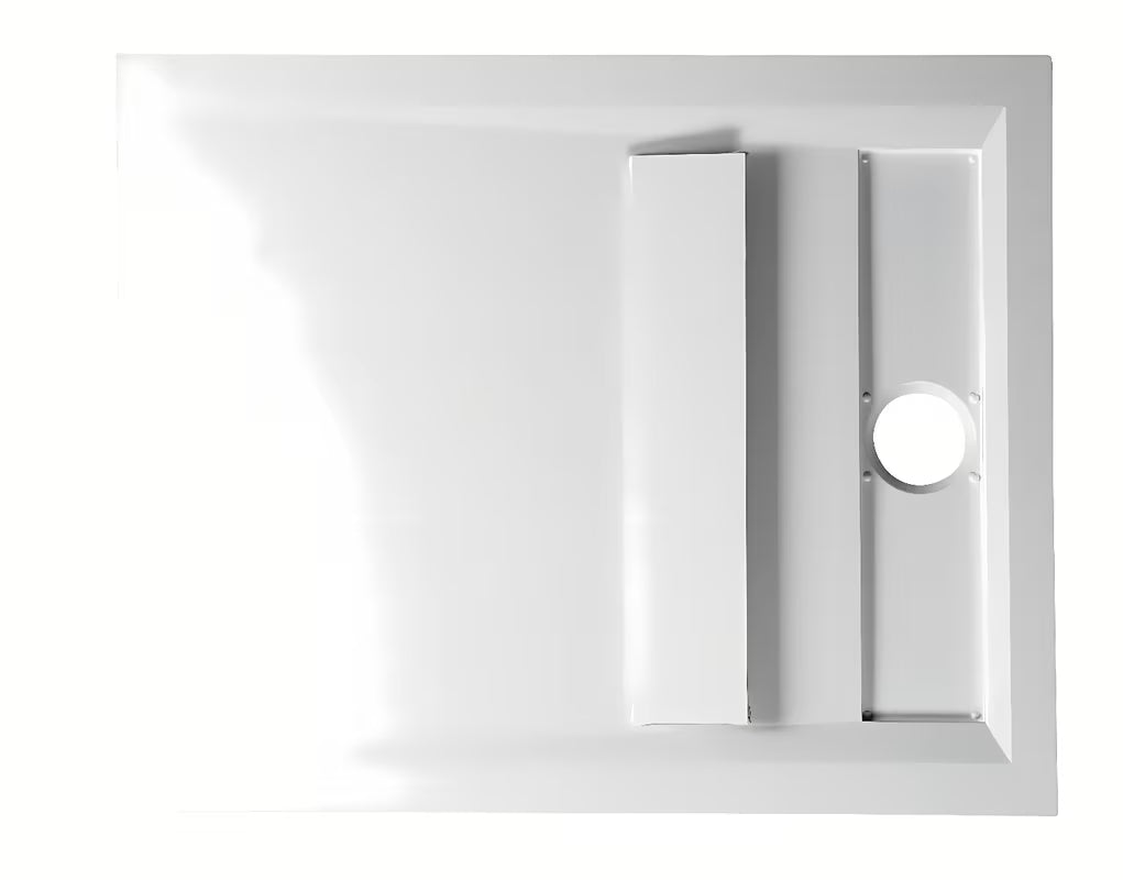 Bijela pravokutna tuš kada Polysan Varesa 100x80 cm od lijevanog mramora