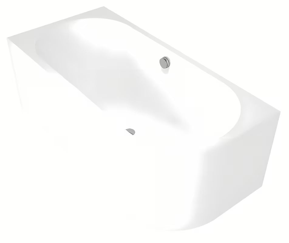 Lijeva asimetrična kada Polysan Viva L Monolith 170x75 cm od lijevanog akrila s monolitnom oblogom.