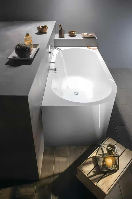 Desna asimetrična kada Polysan Viva R Monolith 170x75 cm od lijevanog akrila s monolitnom oblogom