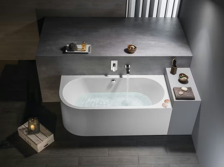 Desna asimetrična kada Polysan Viva R Monolith 170x75 cm od lijevanog akrila s monolitnom oblogom