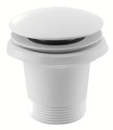 Bijeli zatvarač odvod Polysan s ClickClack upravljanjem pritiskom na čep