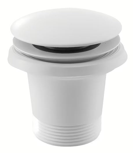 Bijeli zatvarač odvod Polysan s ClickClack upravljanjem pritiskom na čep