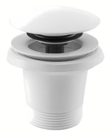 Bijeli zatvarač odvod Polysan s ClickClack upravljanjem pritiskom na čep