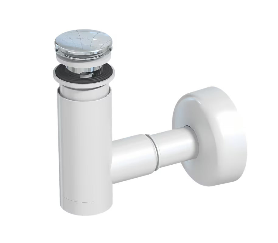 Sifon Prevex Chrome EasyClean s odvodom click-clack pro za umivaonik, lako se čisti odozgo.