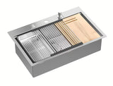 Inox sudoper  Quadron 76 x 49 cm s dubinom 21 cm pro ugradnja na radnu ploču
